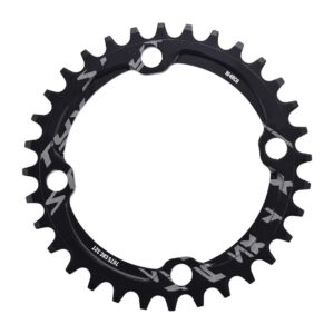 herchr 104 bcd chainring, aluminum alloy round single bike chainring for mountain bike road bike(32t-black)