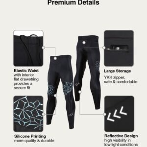 SUMARPO Compression Pants Men, Strong Power Recovery Compression Tights, Quick Dry Endurance Athletic Leggings for Knee Support, Running Marathon Triathlon