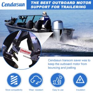 Outboard Transom Saver Trailering Support and Steer Stops, Wedge Outboard Motor Support Fits 3-Ram Trim/Tilt Systems, Boat Motor Transom Support Compatible with Yamaha Outboard, Rubber