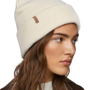 FURTALK Beanie Hats for Women Men Winter Hats Womens Knitted Slouchy Beanies Cuffed Skull Cap Warm Ski Hat Beige