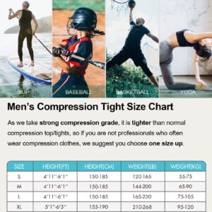 SUMARPO Compression Pants Men, Strong Power Recovery Compression Tights, Quick Dry Endurance Athletic Leggings for Knee Support, Running Marathon Triathlon