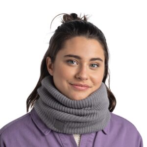 Buff Knitted & Fleece Neckwarmer RUTGER GREY HEATHER Unisex One size