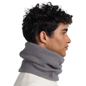 Buff Knitted & Fleece Neckwarmer RUTGER GREY HEATHER Unisex One size