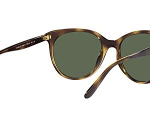 Vogue Eyewear Women's VO5453S Round Sunglasses, Dark Havana/Dark Green, 53 mm