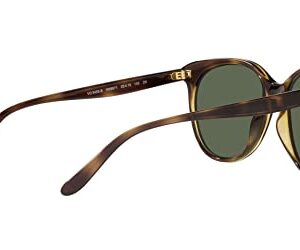 Vogue Eyewear Women's VO5453S Round Sunglasses, Dark Havana/Dark Green, 53 mm