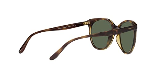 Vogue Eyewear Women's VO5453S Round Sunglasses, Dark Havana/Dark Green, 53 mm