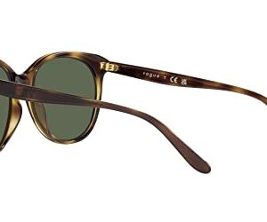 Vogue Eyewear Women's VO5453S Round Sunglasses, Dark Havana/Dark Green, 53 mm