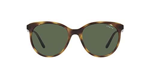 Vogue Eyewear Women's VO5453S Round Sunglasses, Dark Havana/Dark Green, 53 mm