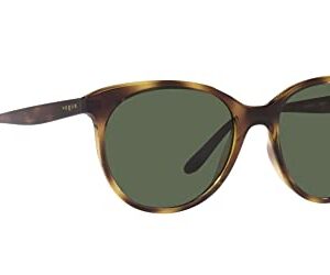 Vogue Eyewear Women's VO5453S Round Sunglasses, Dark Havana/Dark Green, 53 mm