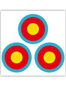 three archers 3 spot vegas targets face 30pcs archery targets official vegas paper indoor & outdoor