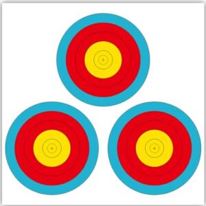 THREE ARCHERS 3 SPOT Vegas Targets Face 30pcs Archery Targets Official Vegas Paper Indoor & Outdoor