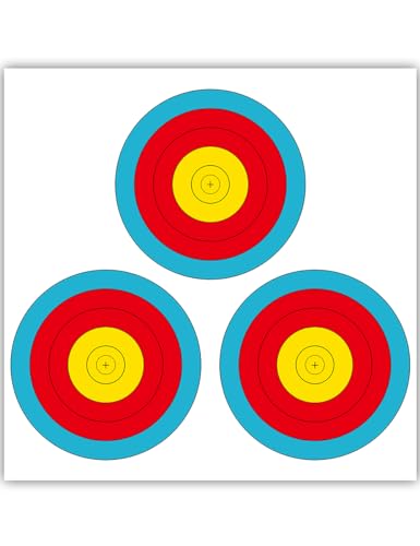 THREE ARCHERS 3 SPOT Vegas Targets Face 30pcs Archery Targets Official Vegas Paper Indoor & Outdoor