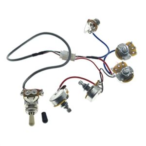 Guitar Prewired Wiring Harness Humbucker Solderless Wiring Harness 2V2T with 500K Pots and 3 Way Toggle Switch For LP Les Paul Standard Series