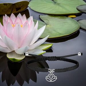 KUIYAI New Beginnings Gift Lotus Flower Bracelet Fresh Start Gift New Chapter Gift Recovery AA Gift Inspirational Gift (KY-lotus flowerBrC)