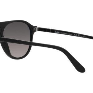 Persol Men's PO3302S Aviator Sunglasses, Black/Grey Gradient Polarized, 55 mm