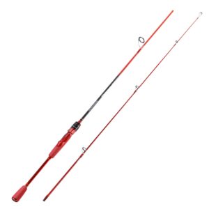 Sougayilang Fishing Rod Two Pieces,Sensitive Graphite Spinning Pole with Stainless Guide Rings and Comfortable Handle for Travel Saltwater Freshwater （S2.1）