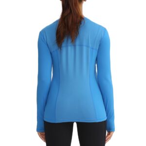 Women's Sun Protection Compression Shirts UPF 50+ Long Sleeve Workout T-Shirts Rash Guard Athletic Tops