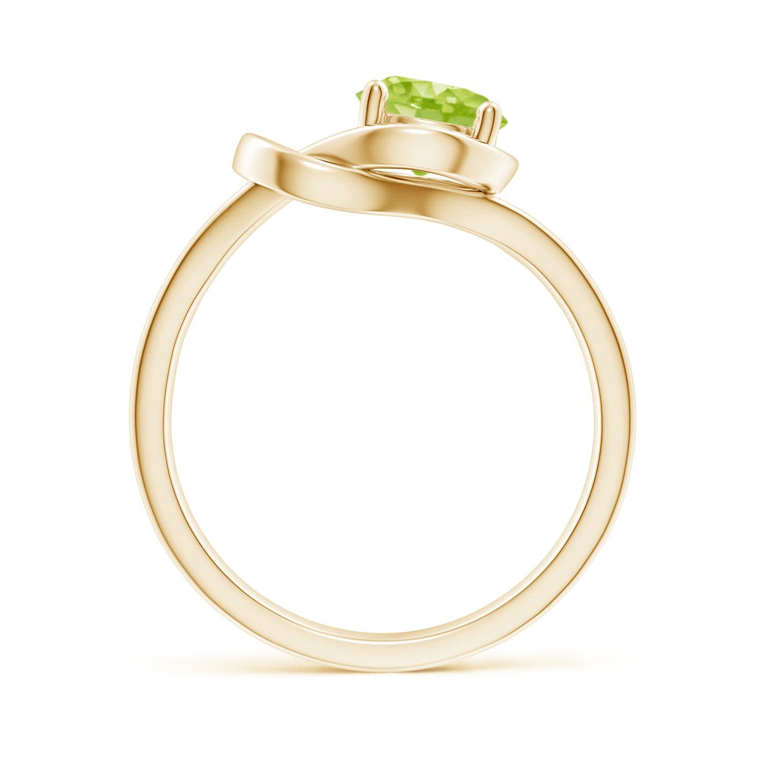 Angara Natural Peridot Solitaire Ring for Women in 14K Yellow Gold Size-9 (Grade-AAA | Size-6mm) | August Birthstone Jewelry Gift for Women | Birthday | Wedding | Anniversary | Engagement