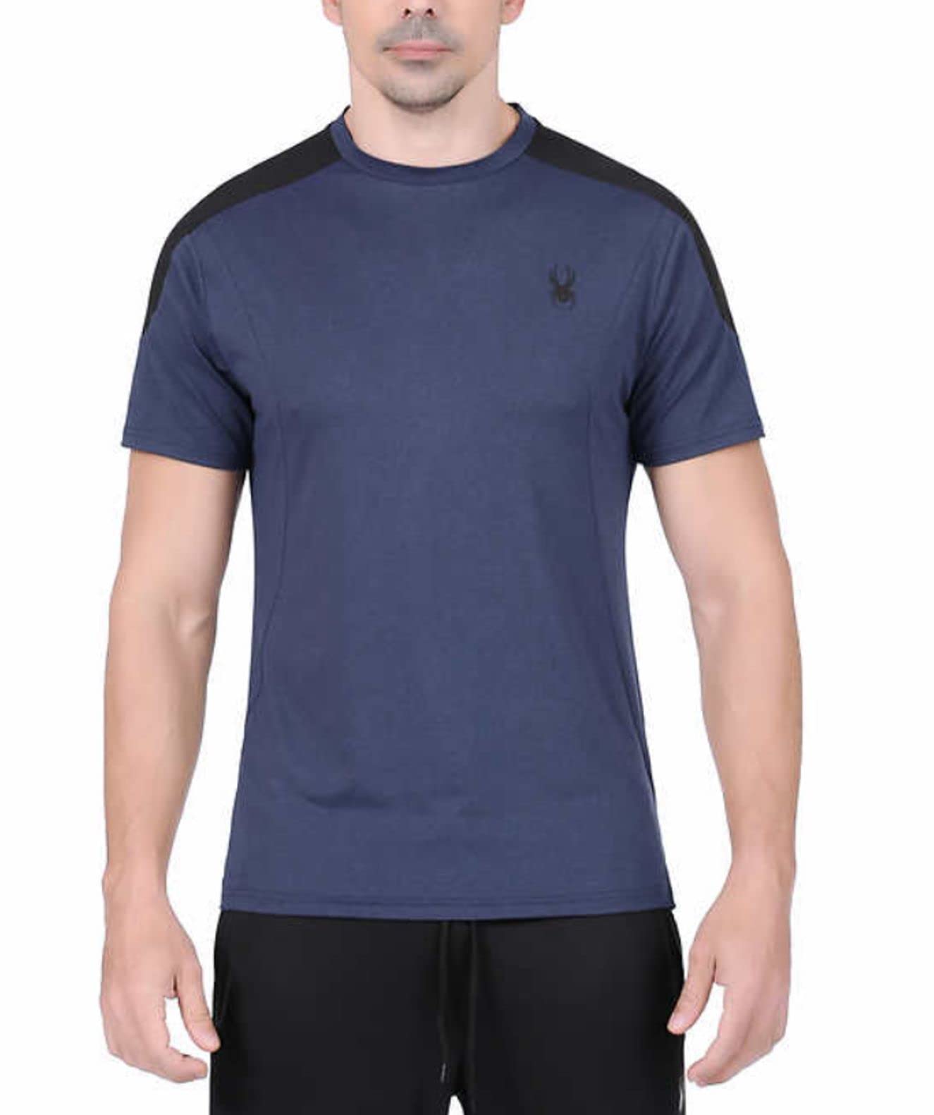 Spyder Active Men's Short Sleeve Tee (as1, Alpha, s, Regular, Regular, Large) Blue