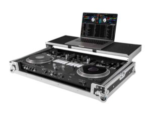 headliner flight case compatible with pioneer dj ddj-rev7 with laptop platform