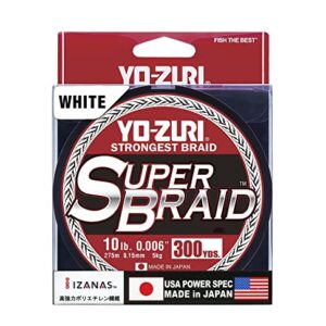 Yo-Zuri YZ-SB-10LB-WH-300YD: Super Braid White 10Lb 300Yd, White