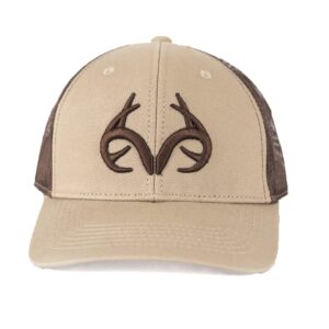 Realtree Camo Trucker Baseball Cap Hats for Hunting, Fishing, Hiking and Outdoors (Max-7 Logo)