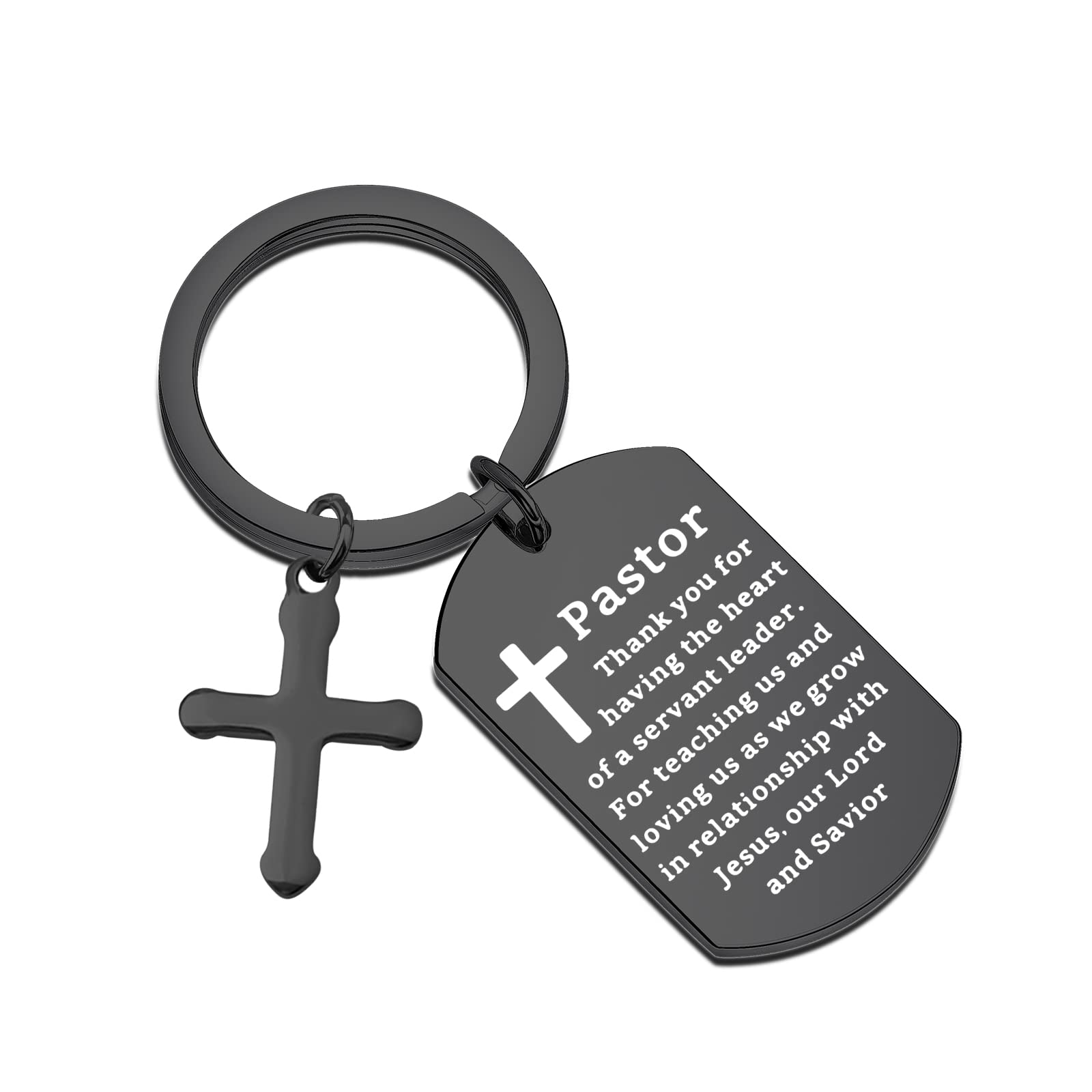 FEELMEM Pastor Appreciation Gift Religious Jewelry Pastor Thank You Keychain Church Gift Christian Preacher Gift Church Minister Gift (Pastor-ky)