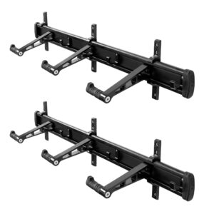 cyclingdeal bike wall mount rack - adjustable indoor outdoor storage vertical cycling hook hanger organiser - safe & secure for storing mtb road bicycles in garage or home - upgraded 6 bikes