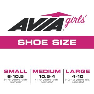 Avia Girls Athletic Performance Cushion Quarter Cut Ankle Socks (10 Pack), Size Large, Pink Assorted