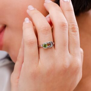 Angara Natural Peridot Solitaire Ring for Women in 14K Yellow Gold Size-9 (Grade-AAA | Size-6mm) | August Birthstone Jewelry Gift for Women | Birthday | Wedding | Anniversary | Engagement