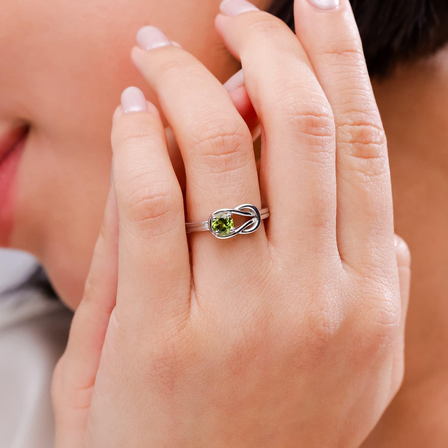 Angara Natural Peridot Solitaire Ring for Women in 14K Yellow Gold Size-9 (Grade-AAA | Size-6mm) | August Birthstone Jewelry Gift for Women | Birthday | Wedding | Anniversary | Engagement