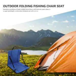 Stadium Seat Cushion,Chair for Camping, Outdoor Folding Fishing Chair Seat Portable Rocking Chair Cushions with Back Support and Handle for Beach Stadium Blue, Chair for Camping, Stadium Seat Cu