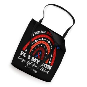 I Wear Red And Blue For My Son CHD Congenital Heart Defect Tote Bag