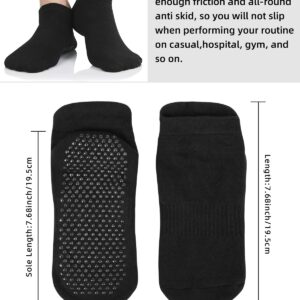 Yoga Socks for Women With Grips Non Slip Grip Socks Anti Skid Hospital Socks Slipper Socks for Home,Pilates,Barre B 3 Pairs Grey&Nude&Black One Size