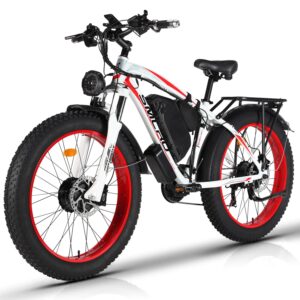 lanshanchu electric bike for adults, dual motor awd 2000w 35mph electric bicycles, removable lithium battery 48v/22.4ah, 21-speed with ignition lock hydraulic disc brake