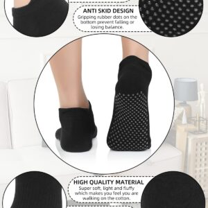 Yoga Socks for Women With Grips Non Slip Grip Socks Anti Skid Hospital Socks Slipper Socks for Home,Pilates,Barre B 3 Pairs Grey&Nude&Black One Size