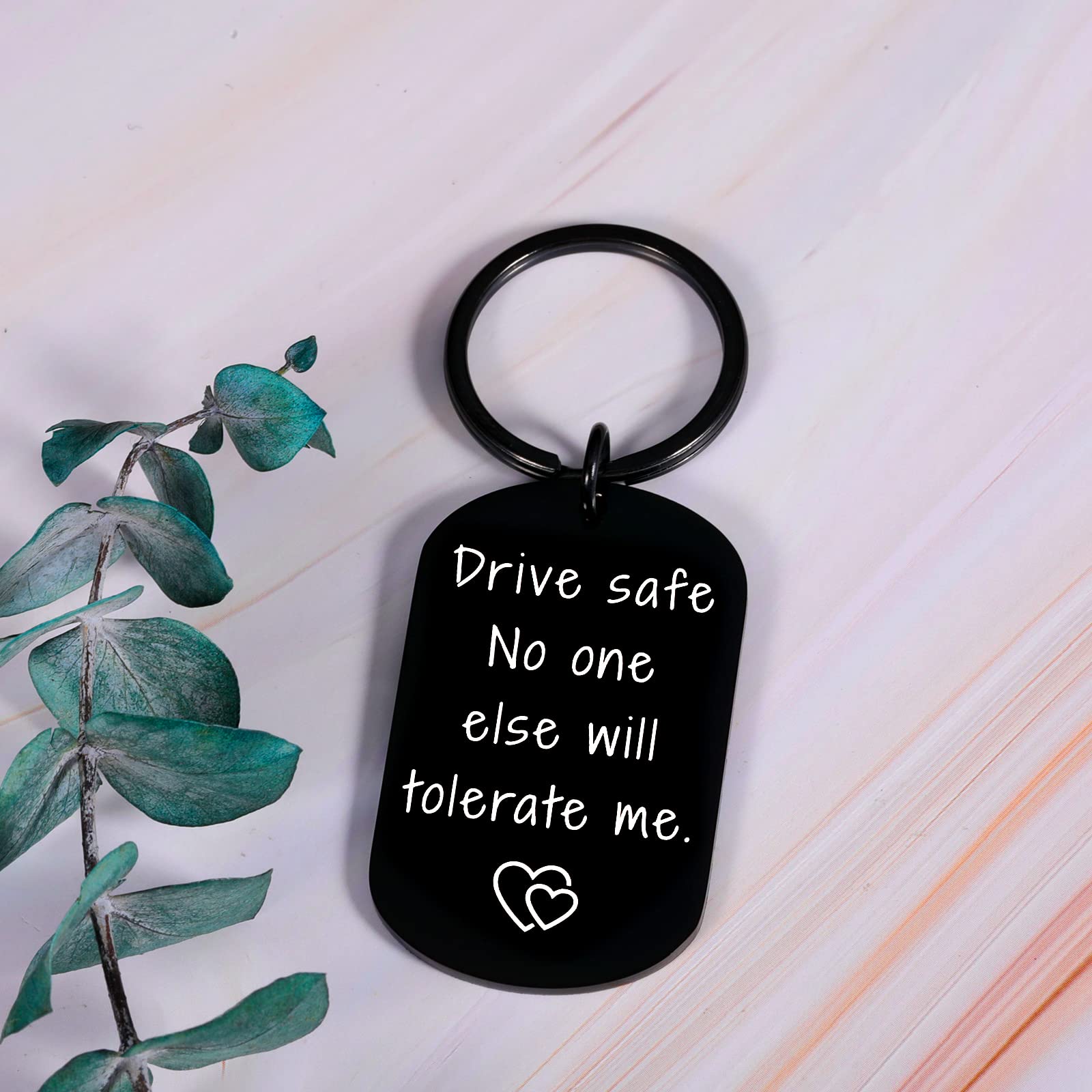 Drive Safe Keychain for Boyfriend Gifts from Girlfriend Anniversary for Husband Christmas Gifts for Boyfriend Birthday Gift Stocking Stuffers for Men Valentines Day Gifts for Him Love Gifts from Wife