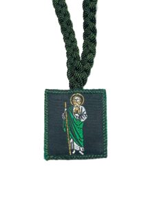 gck st jude our lady of guadalupe corded green scapular necklace escapulario verde virgen guadalupe san judas tadeo