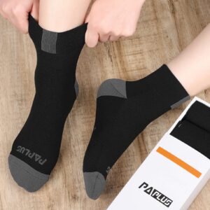 PAPLUS Ankle Compression Socks for Women 6 Pairs, Running Athletic Socks with Arch Support，Plantar Fasciitis Socks