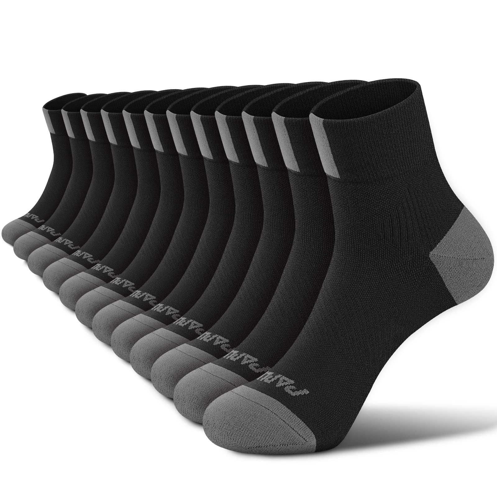 PAPLUS Ankle Compression Socks for Women 6 Pairs, Running Athletic Socks with Arch Support，Plantar Fasciitis Socks