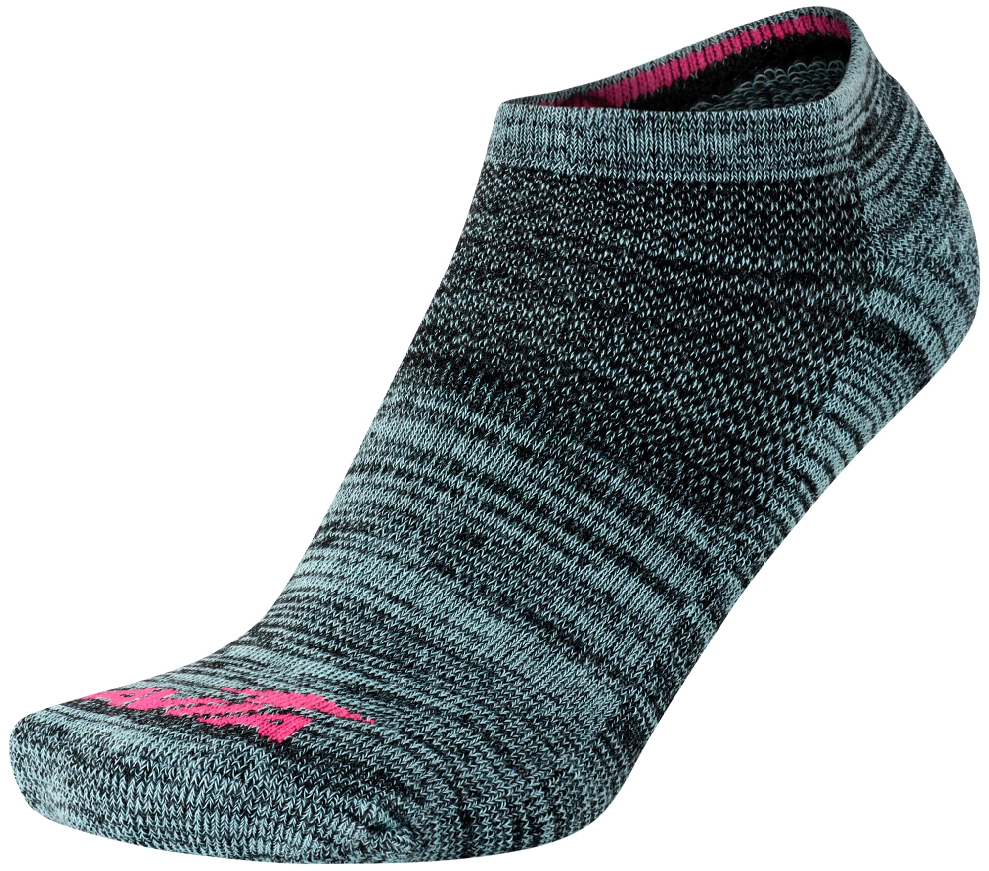 Avia Girls' Socks - 10 Pack Athletic Low Cut No Show Cushioned Liners, Size Medium, Turquoise Multi