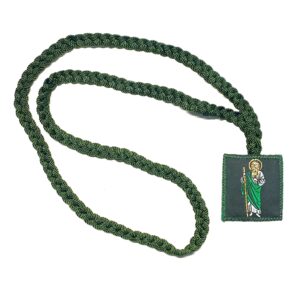 gck St Jude Our Lady of Guadalupe Corded Green Scapular Necklace Escapulario Verde Virgen Guadalupe San Judas Tadeo