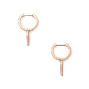 Kate Spade New York Yours Truly Pave Heart Drop Earrings, rose gold, Medium