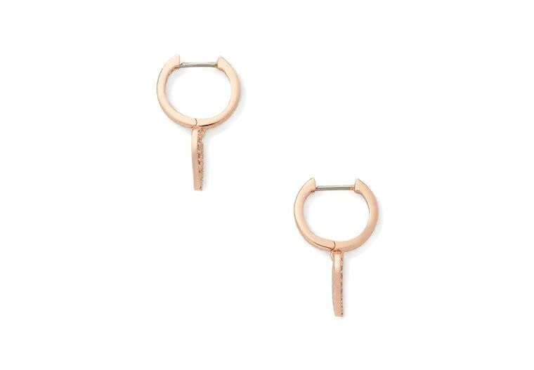 Kate Spade New York Yours Truly Pave Heart Drop Earrings, rose gold, Medium