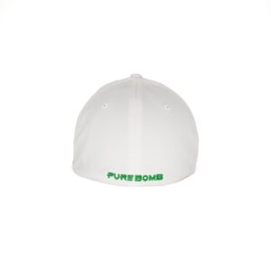 Pure Bomb - Birdie Slayer - White Flexfit NU® Fitted Performance Golf Hat