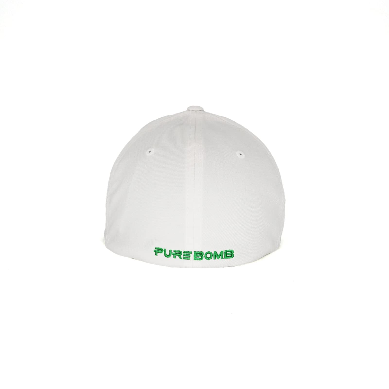 Pure Bomb - Birdie Slayer - White Flexfit NU® Fitted Performance Golf Hat