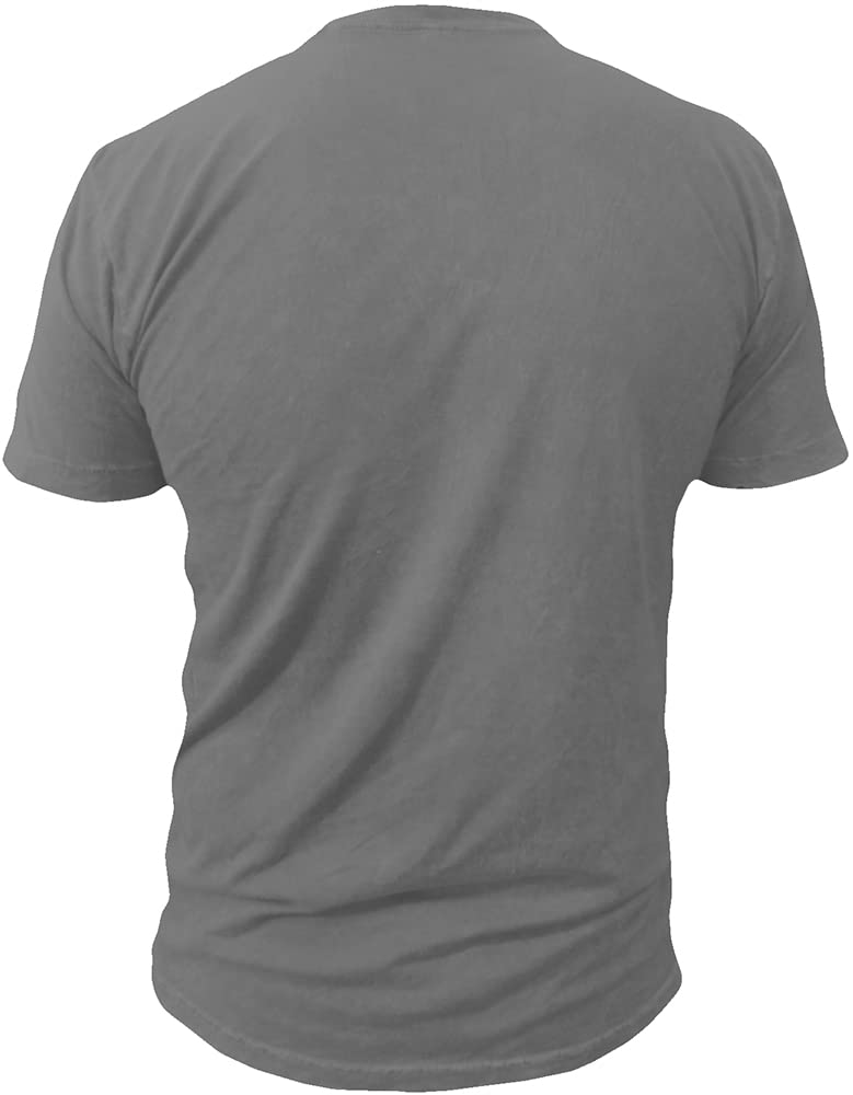 GYM LIFE Men's Power Up Athletic Performance Short Sleeve Workout T-Shirt, Slate (X-Large)