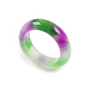 dnteng purple jade ring|100% natural jade band ring,100% genuine lavender jade ring for women,size 6