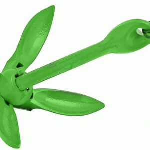 XIALUO Marine Green Kayak Anchor Kits 7 lb Folding Anchor Accessories with 50 ft Rope for Fishing Kayaks, Canoe, Jet Ski, SUP Paddle Board and Small Boats