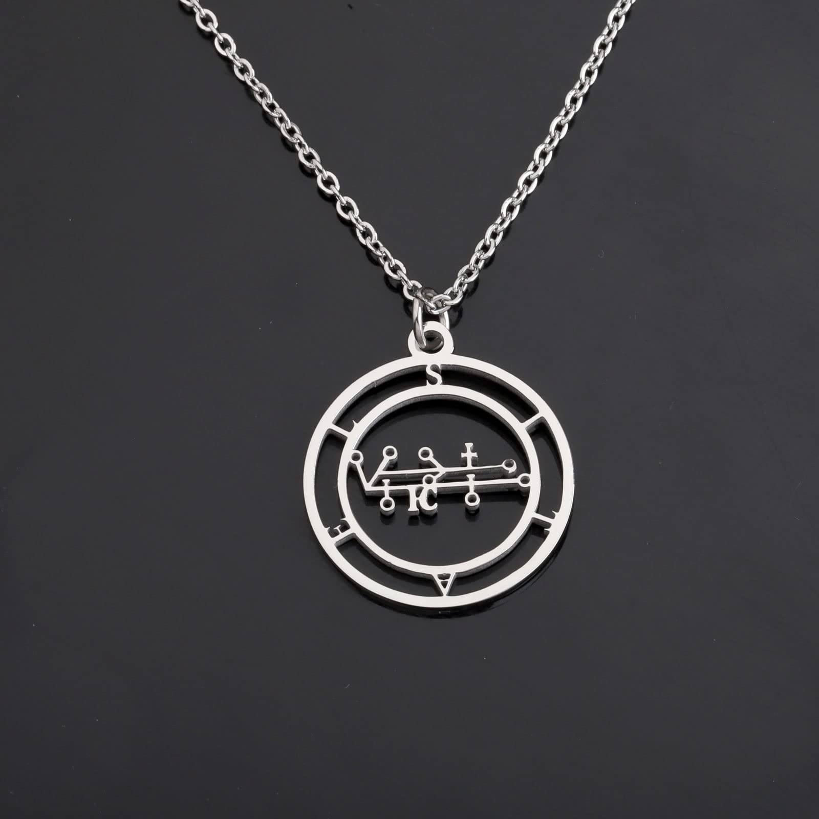 TIIMG Sitael Angel Sigil Pendant Jewelry Sitael Angel Seal Talisman Against Adversities Gift (SITAEL necklace)